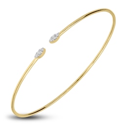 Previously Owned Diamond Cuff Bracelet 10K Yellow Gold