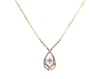 Thumbnail Image 1 of Previously Owned Love Entwined Diamond Necklace 1/5 ct tw 10K Yellow Gold 18&quot;