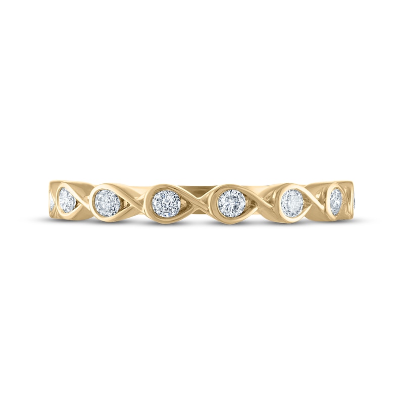 Main Image 3 of Previously Owned Every Moment Diamond Infinity Band 1/4 ct tw 14K Yellow Gold