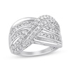 Thumbnail Image 1 of Previously Owned Diamond Crossover Wave Ring 1 ct tw 10K White Gold