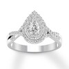 Thumbnail Image 1 of Previously Owned Diamond Engagement Ring 3/8 ct tw Round-cut 10K White Gold Size 7