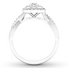 Thumbnail Image 2 of Previously Owned Diamond Engagement Ring 3/8 ct tw Round-cut 10K White Gold Size 7