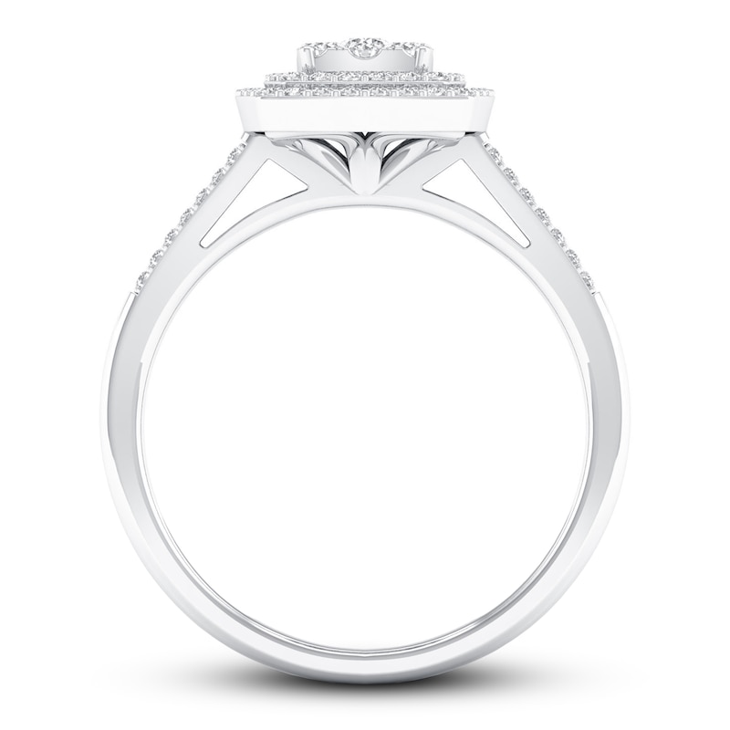 Main Image 3 of Previously Owned Diamond Engagement Ring 1/4 ct tw Round-cut 10K White Gold