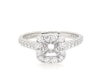 Thumbnail Image 1 of Previously Owned Neil Lane Diamond Cushion Halo Engagement Ring Setting 3/4 ct tw 14K White Gold Size 7