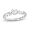 Thumbnail Image 1 of Previously Owned Diamond Halo Engagement Ring 3/8 ct tw Round-cut 14K White Gold