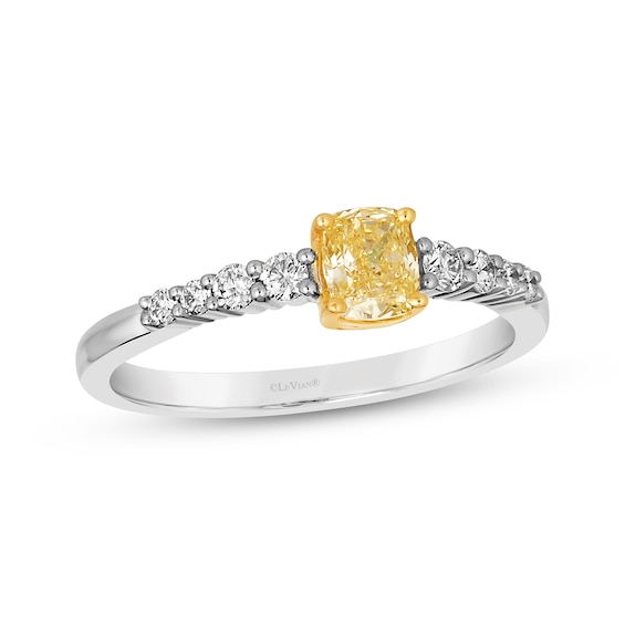 Previously Owned Le Vian Sunny Yellow Diamond Ring 5/8 ct tw 14K Two-Tone Gold