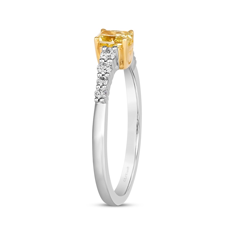 Main Image 2 of Previously Owned Le Vian Sunny Yellow Diamond Ring 5/8 ct tw 14K Two-Tone Gold