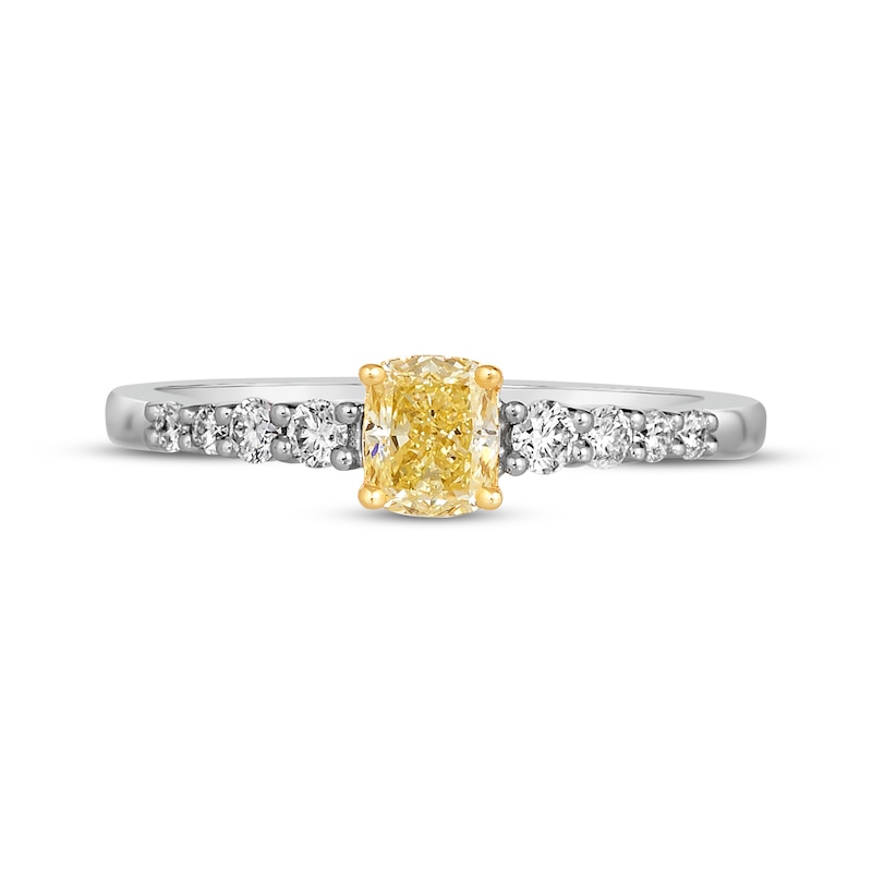 Main Image 4 of Previously Owned Le Vian Sunny Yellow Diamond Ring 5/8 ct tw 14K Two-Tone Gold