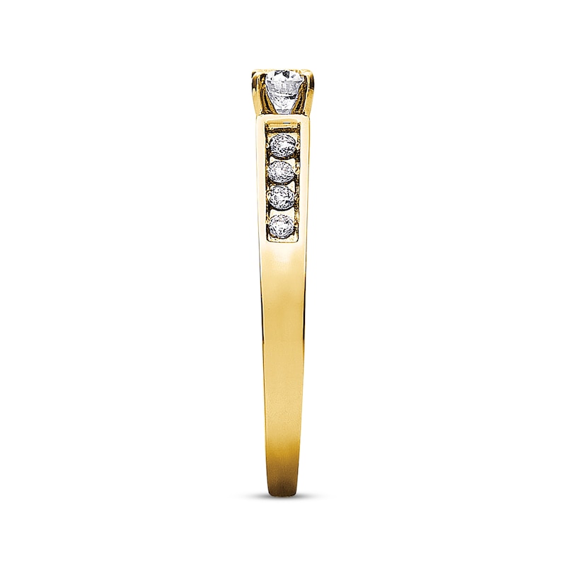 Main Image 2 of Previously Owned Diamond Engagement Ring 1/3 ct tw Round-cut 14K Yellow Gold
