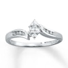 Thumbnail Image 1 of Previously Owned Marquise-Cut Diamond Engagement Ring 1/8 ct tw 10K White Gold