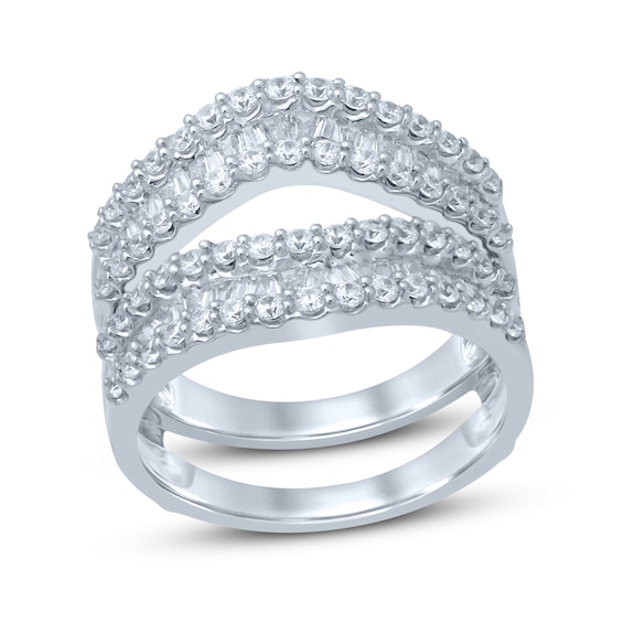 Previously Owned Diamond Enhancer Band 1-1/4 ct tw Round & Baguette 14K White Gold