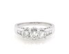 Thumbnail Image 1 of Previously Owned Princess-Cut Diamond Three-Stone Engagement Ring 1 ct tw 14K White Gold