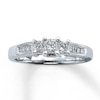Thumbnail Image 1 of Previously Owned Three-Stone Diamond Ring 1/2 ct tw Princess-Cut 14K White Gold