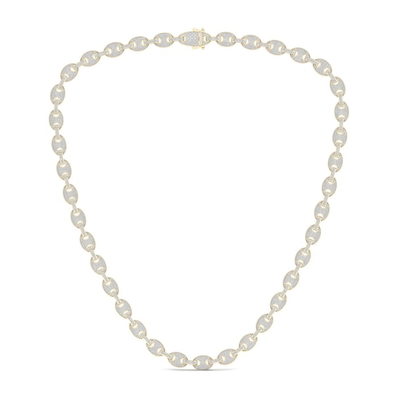 Previously Owned Men's Diamond Mariner Necklace 4 ct tw Round-cut 10K Yellow Gold 22"
