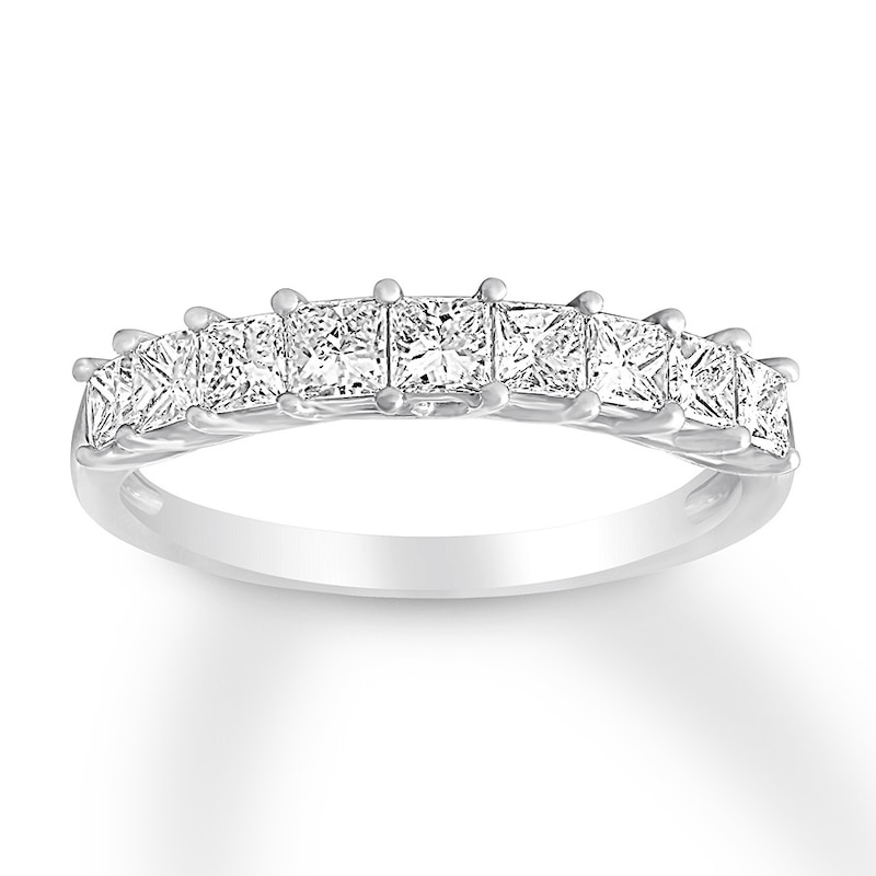 Main Image 1 of Previously Owned Diamond Anniversary Band 1 ct tw Princess-cut 14K White Gold