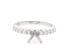 Thumbnail Image 1 of Previously Owned Diamond Engagement Ring Setting 1/3 ct tw 14K White Gold Size 7
