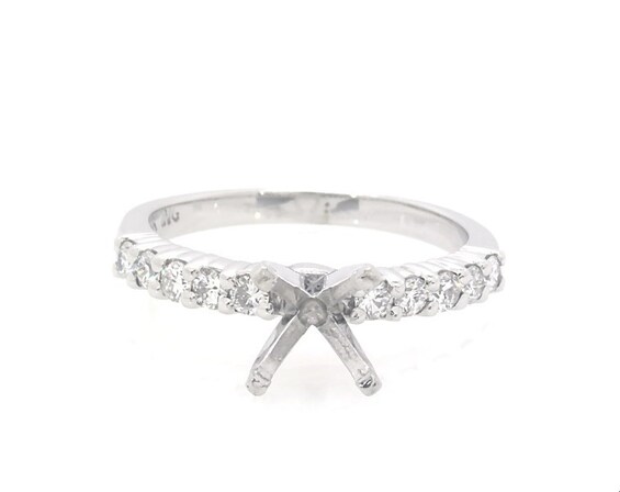 Previously Owned Diamond Engagement Ring Setting 1/3 ct tw 14K White Gold Size 7