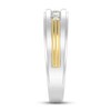 Thumbnail Image 2 of Previously Owned Men's Diamond Wedding Band 1/4 ct tw Round-cut 10K Two-Tone Gold