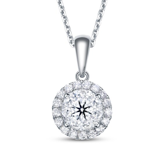 Previously Owned Diamond Necklace 1/2 ct tw Round-Cut 14K White Gold 18"