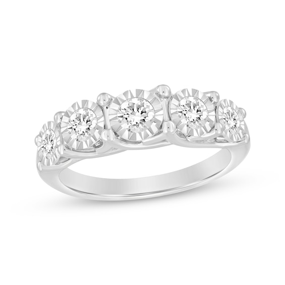 Previously Owned Round-Cut Diamond Anniversary Band 1 ct tw 10K White Gold