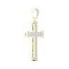 Thumbnail Image 2 of Previously Owned Men's Diamond Cross Charm 2 ct tw Round & Baguette-cut 10K Yellow Gold