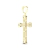 Thumbnail Image 4 of Previously Owned Men's Diamond Cross Charm 2 ct tw Round & Baguette-cut 10K Yellow Gold