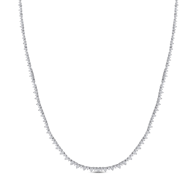 Main Image 1 of Previously Owned Diamond Riviera Necklace 3 ct tw 10K White Gold 18&quot;