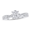 Thumbnail Image 1 of Previously Owned Lab-Grown Diamonds Oval-Cut Engagement Ring 1-1/4 ct tw 14K White Gold