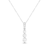 Thumbnail Image 1 of Previously Owned KAY Lab-Grown Diamonds Drop Necklace 1/3 ct tw 14K White Gold 18”