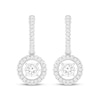 Thumbnail Image 2 of Previously Owned Unstoppable Love Lab-Grown diamond Dangle Hoop Earrings 1 ct tw 14K White Gold