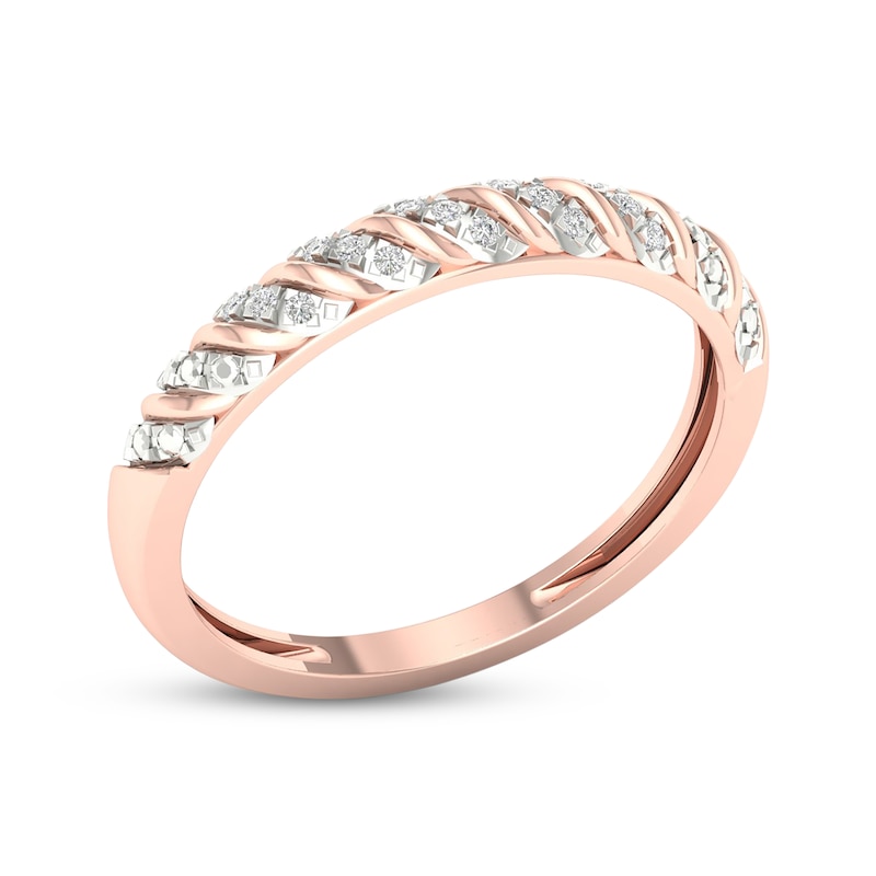 Main Image 2 of Previously Owned Lab-Grown Diamonds Anniversary Band 1/15 ct tw 10K Rose Gold