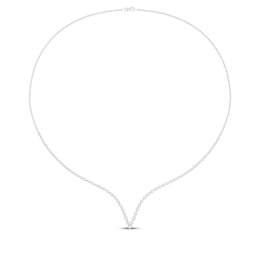 Previously Owned KAY Lab-Grown Diamonds Chevron Riviera Necklace 3 ct tw 14K White Gold 17"