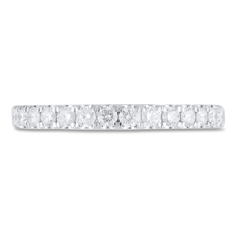 Main Image 3 of Previously Owned Lab-Grown Diamonds Anniversary Band 1/2 ct tw 14K White Gold