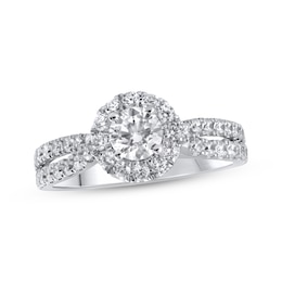 Previously Owned Lab-Grown Diamonds Engagement Ring 1-1/4 ct tw 14K White Gold