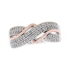 Thumbnail Image 1 of Previously Owned Diamond Crossover Ring 1/2 ct tw 10K Two-Tone Gold