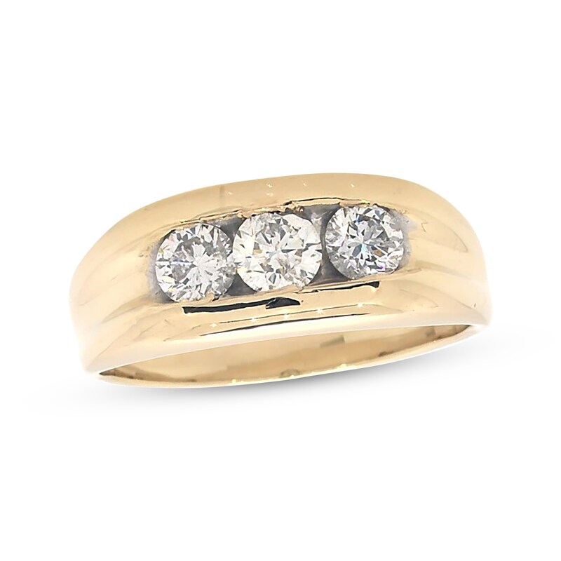 Main Image 1 of Previously Owned Men's Diamond Wedding Band 1 ct tw 14K Yellow Gold