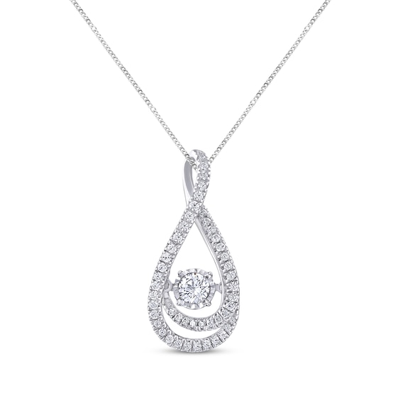 Previously Owned Unstoppable Love Necklace 1/2 ct tw 10K White Gold 19"