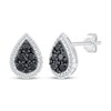 Thumbnail Image 1 of Previously Owned Black & White Diamond Stud Earrings 5/8 ct tw Sterling Silver