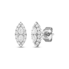 Thumbnail Image 1 of Previously Owned Forever Connected Diamond Stud Earrings 3/8 ct tw Pear & Round-cut 10K White Gold