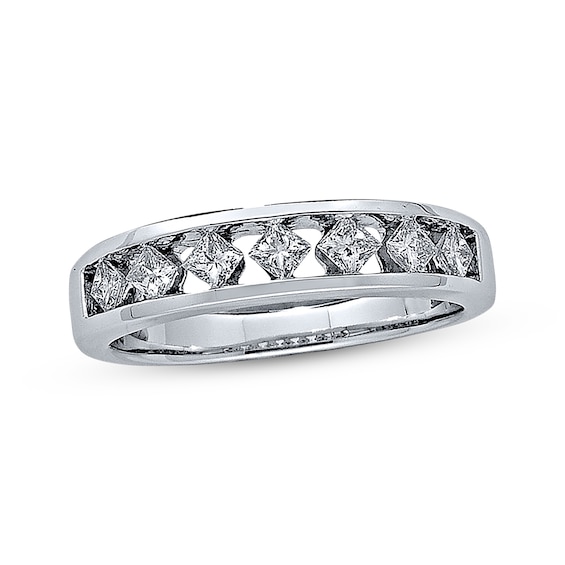 Previously Owned Diamond Anniversary Band 1/2 ct tw Princess-cut 14K White Gold