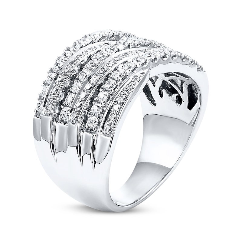 Main Image 2 of Previously Owned Diamond Anniversary Band 1 ct tw Round-cut 14K White Gold Size 7