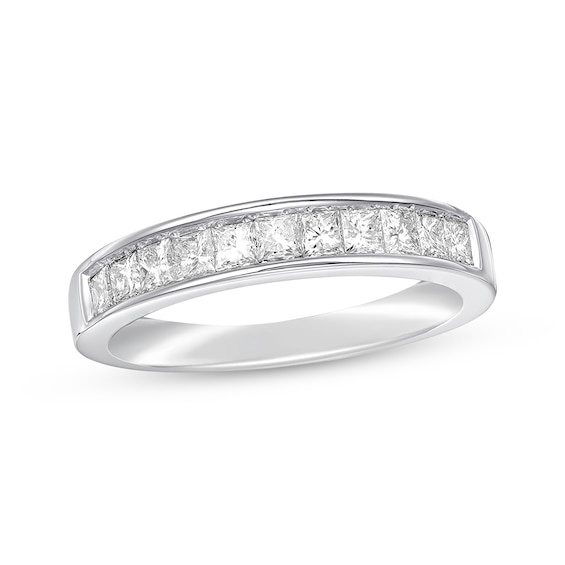 Previously Owned Diamond Anniversary Band 5/8 ct tw Princess-cut 10K White Gold