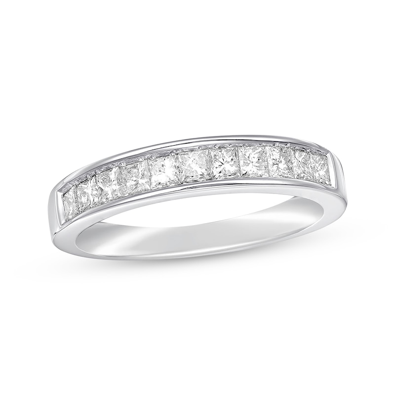 Main Image 1 of Previously Owned Diamond Anniversary Band 5/8 ct tw Princess-cut 10K White Gold