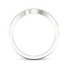 Thumbnail Image 4 of Previously Owned Diamond Contour Anniversary Ring 1/3 ct tw Baguette & Round-cut 14K White Gold