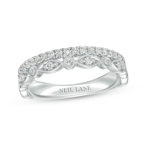 Previously Owned Neil Lane Diamond Anniversary Ring 1/2 ct tw Round-cut 14K White Gold Size 5