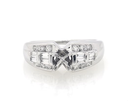 Previously Owned Diamond Engagement Ring Setting 1/2 ct tw 14K White Gold