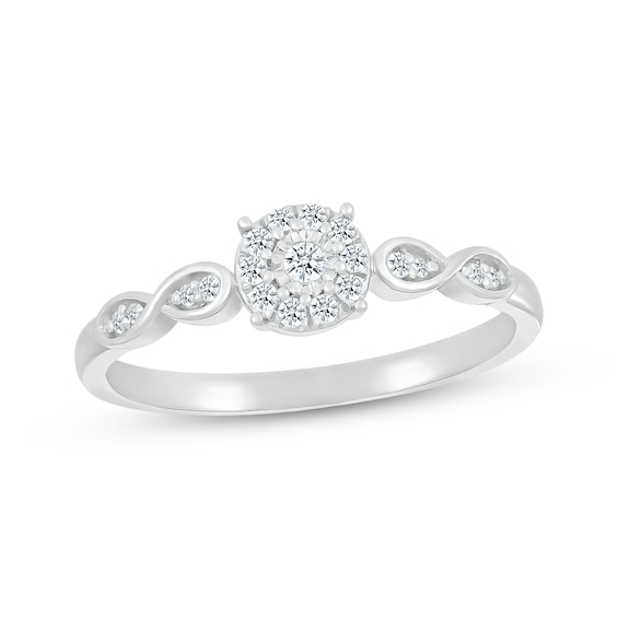 Previously Owned Diamond Promise Ring 1/8 ct tw Round-cut 10K White Gold