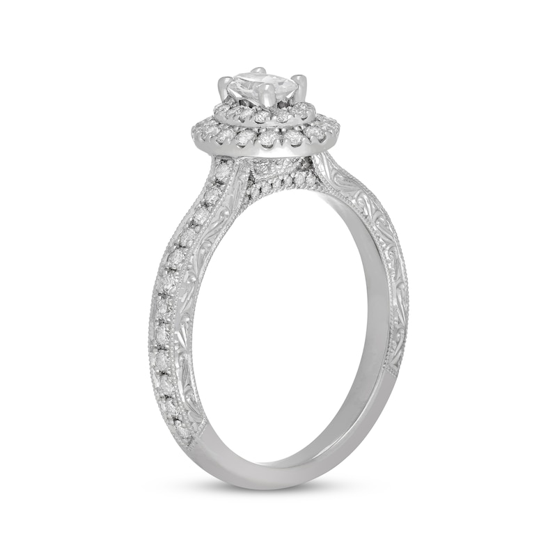 Main Image 2 of Previously Owned Neil Lane Diamond Engagement Ring 7/8 ct tw Oval/Round 14K White Gold