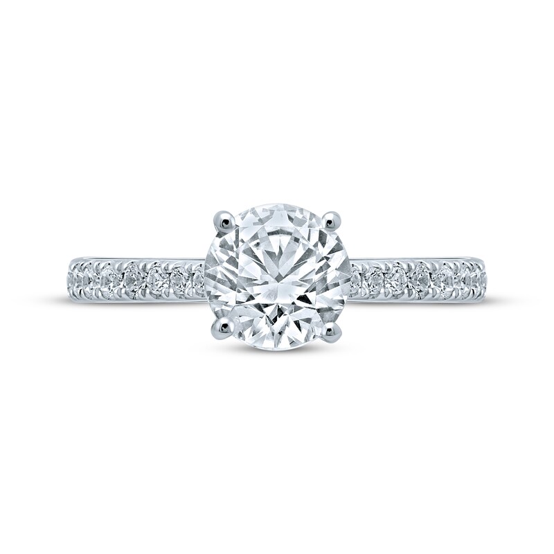 Main Image 4 of Previously Owned Monique Lhuillier Bliss Diamond Engagement Ring 1 7/8 ct tw Round-cut 18K White Gold