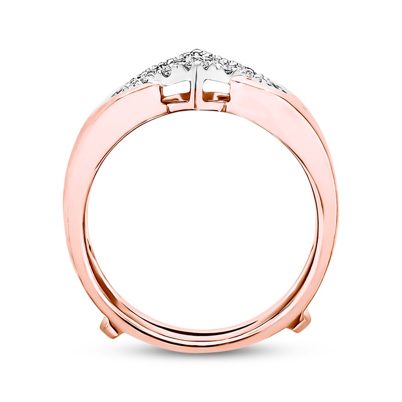 Main Image 2 of Previously Owned Diamond Enhancer Ring 3/8 ct tw Round-cut 14K Two-Tone Gold